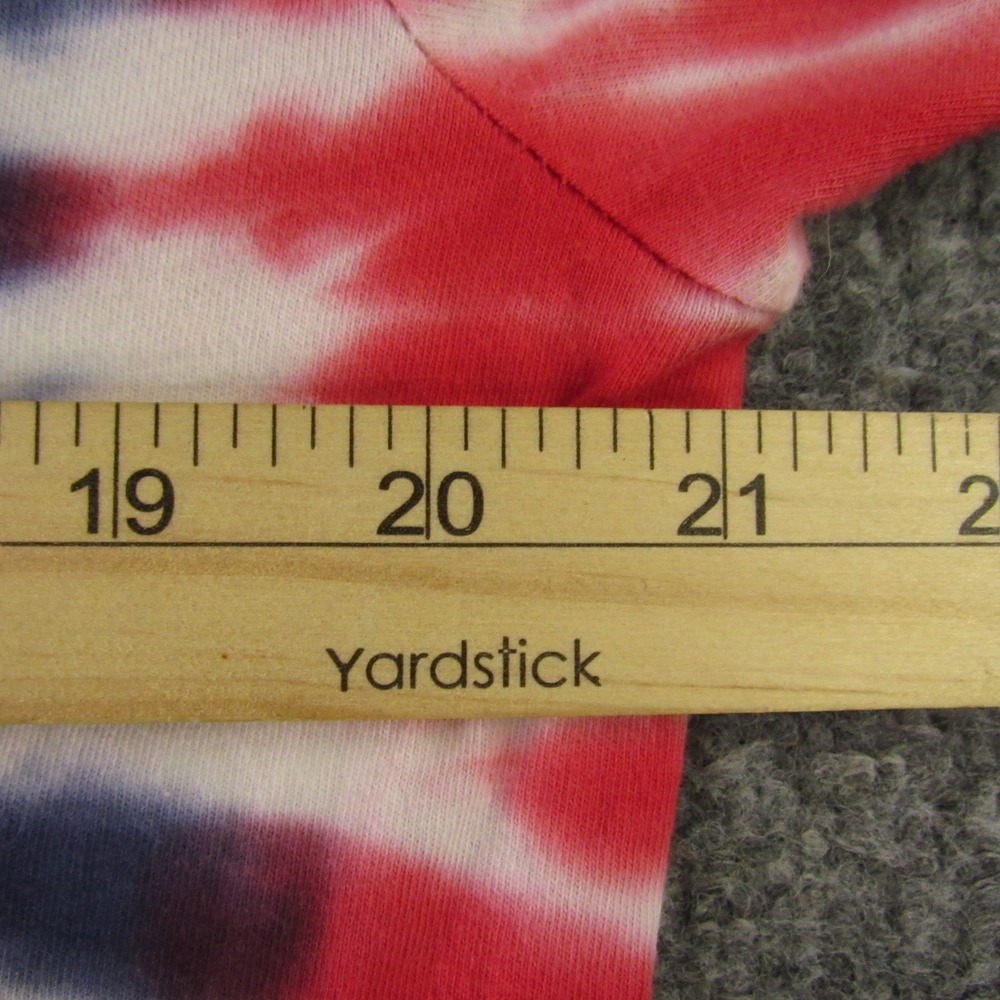 Polo Ralph Lauren Hoodie Mens M Red White Blue Tie Dye Spiral Long Sleeve Tee - Picture 7 of 10